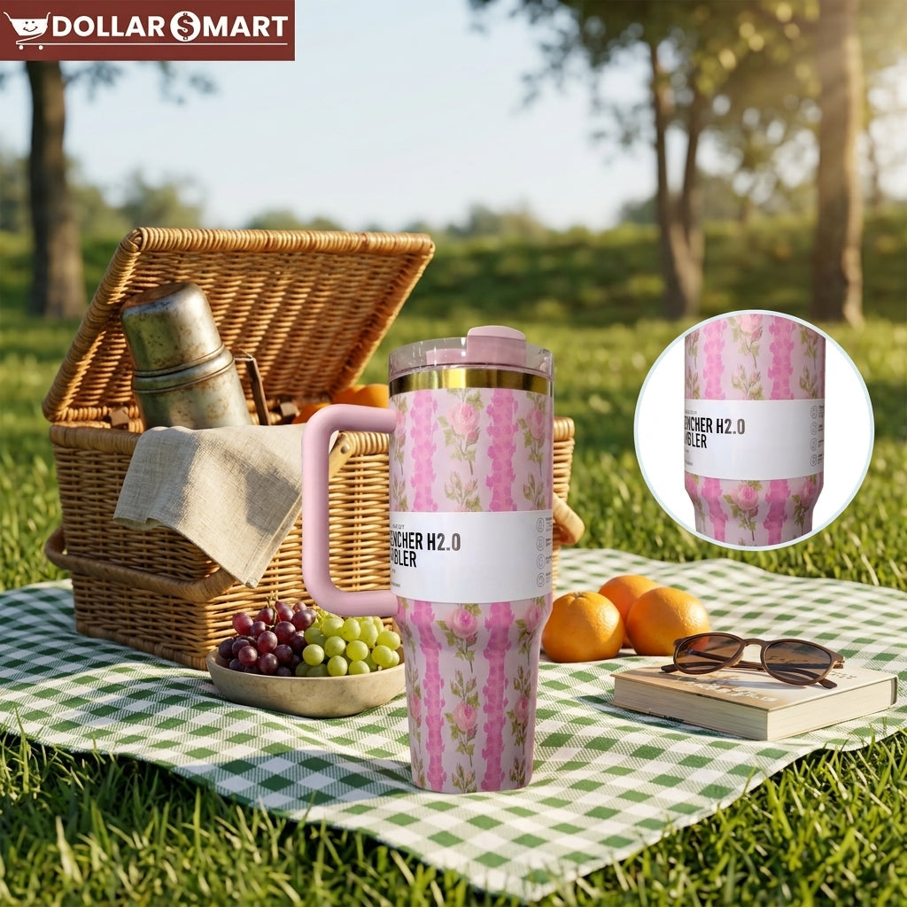 Pink Printed Tumbler