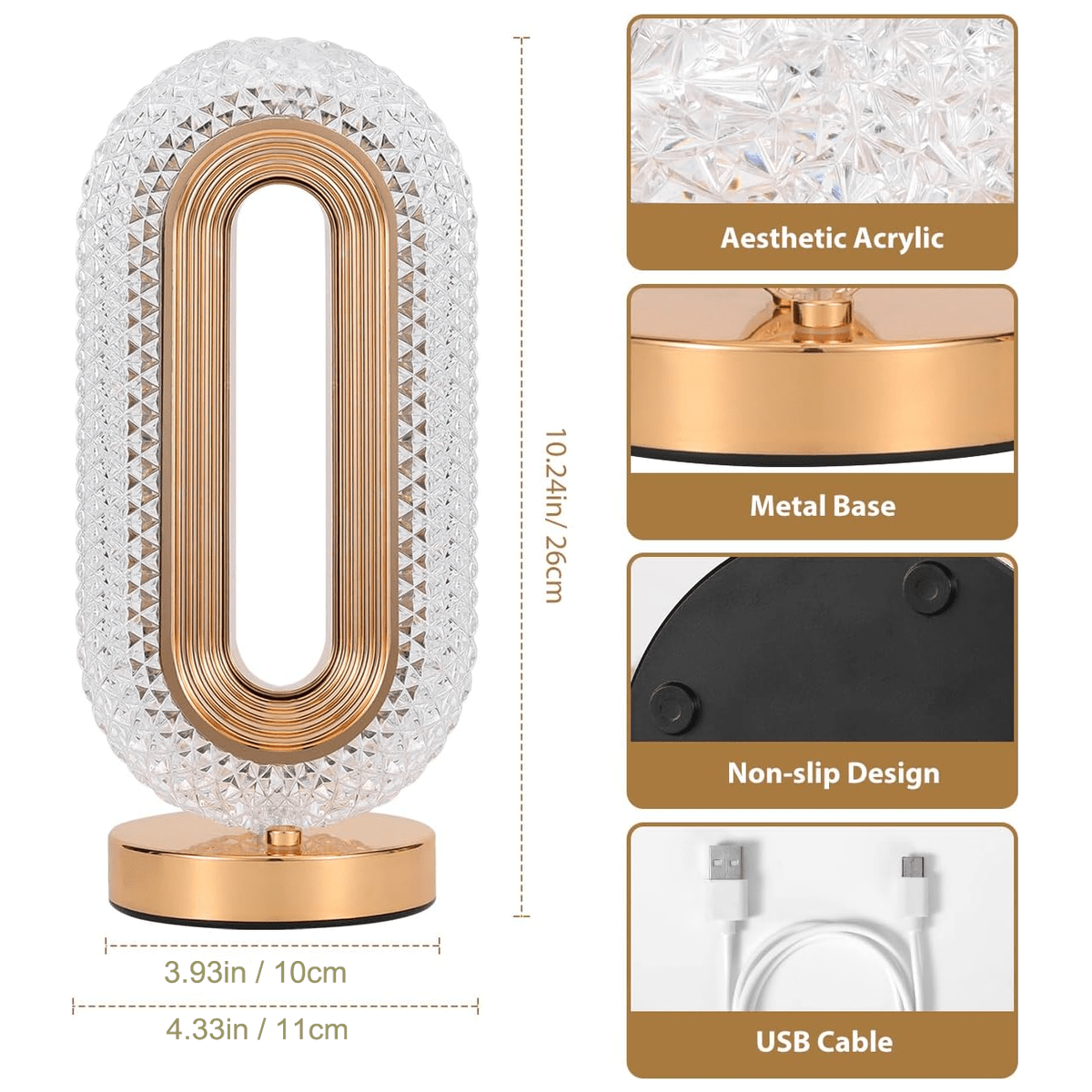 Crystal Ambient Touch Decorative Lamp