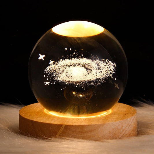 Crystal Ball Night Lamp,Luminous Crystal 3d Ball Night Light