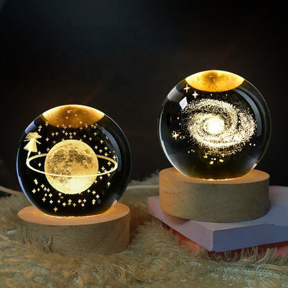 Crystal Ball Night Lamp,Luminous Crystal 3d Ball Night Light