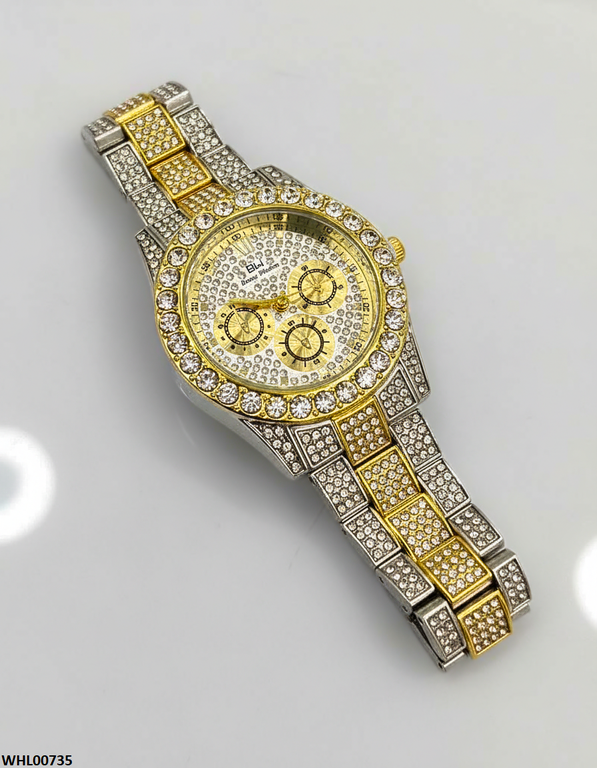 WHL00735 HWR Round Rhinestone Women's Watch - WHL