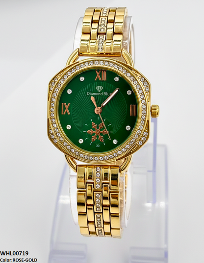 WHL00719 HWR Round Rhinestone Women's Watch - WHL