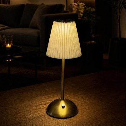 Elegant White Table Lamp-Rechargeable & Wireless