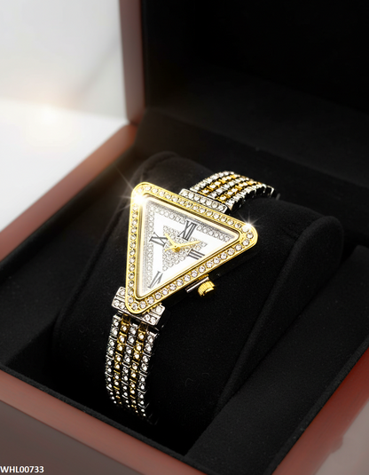 WHL00733 HWR Triangle Rhinestone Women's Watch - WHL