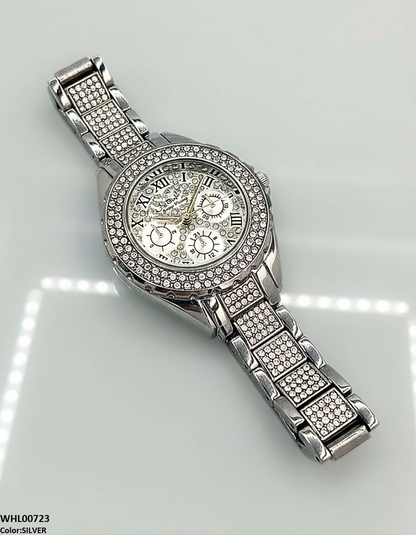 WHL00723 HWR Round Stone Dial Women's Watch - WHL