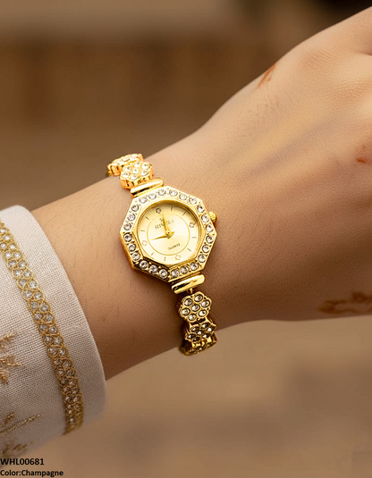 WHL00681 ZWA Round Stone Dial Women's Watch - WHL