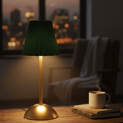 Forest Green Ambient Table Lamp – Rechargeable & Wireless