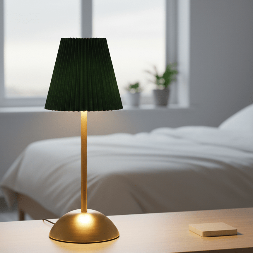Forest Green Ambient Table Lamp – Rechargeable & Wireless