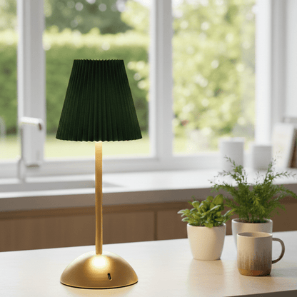 Forest Green Ambient Table Lamp – Rechargeable & Wireless