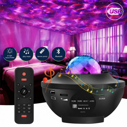 Galaxy Projector Night Light for Bedroom – Star Projector Light with Bluetooth speaker