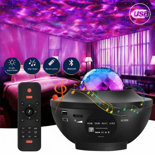 Galaxy Projector Night Light for Bedroom – Star Projector Light with Bluetooth speaker