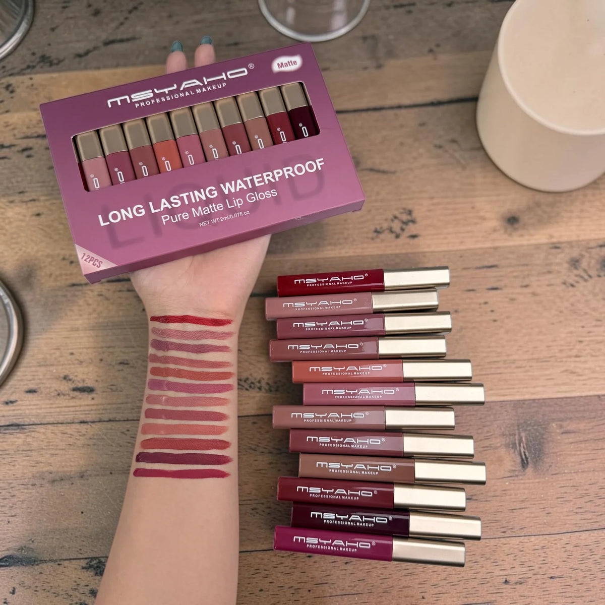 Msyaho Long Lasting Waterproof Matte Lip Gloss