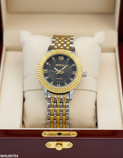 WHL00754 IWA Round Black Dial Women's Watch - WHL