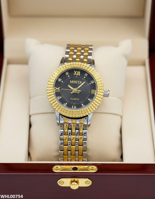 WHL00754 IWA Round Black Dial Women's Watch - WHL