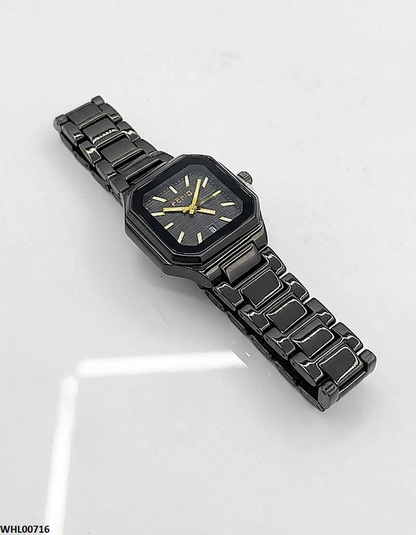 WHL00716 HWR Square Black Dial Women's Watch - WHL
