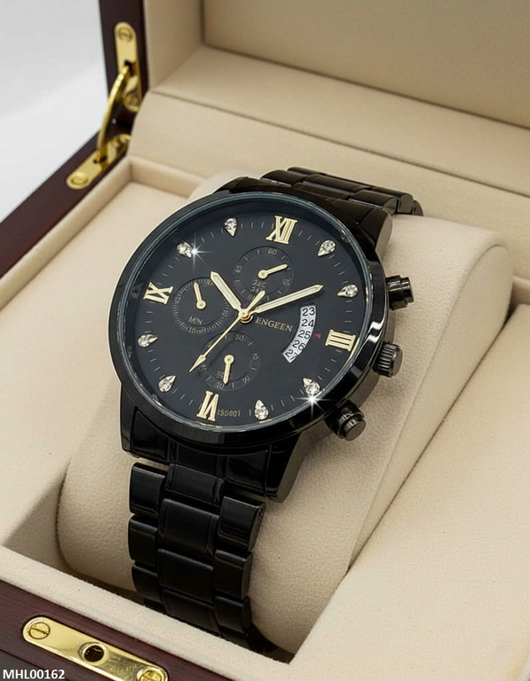 MHL00162 HWR Round Black Digital Men's Watch - MHL