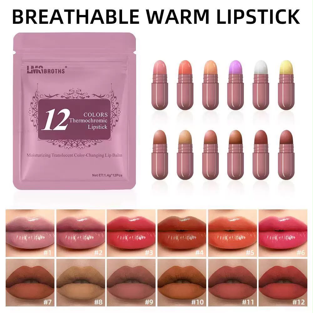 LMG Broths 12 in 1 Capsule Lipstick Set - The Effect Online