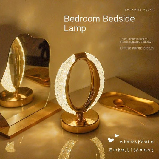 Luxury Crystal Table Lamp – Modern Oval Design for Home & Bedroom