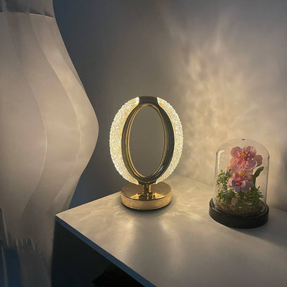 Luxury Crystal Table Lamp – Modern Oval Design for Home & Bedroom