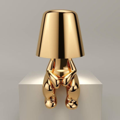Luxury Gold Metal Desk Lamp – Sitting Character