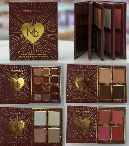 Mocallure 4 Fold Book Palette (RED VERSION)