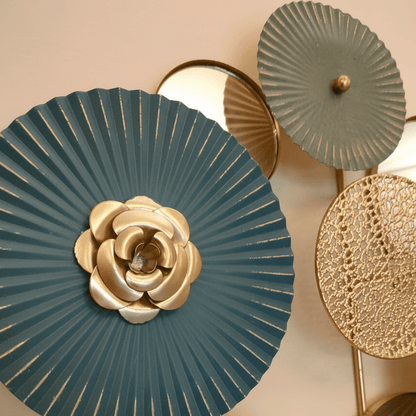 Modern Abstract Metal Wall Decor With Mirrors