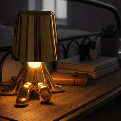 Modern Gold Decorative Table Lamp – Touch Sensor LED Bedside Lamp for Home & Bedroom