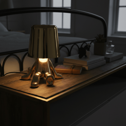 Modern Gold Decorative Table Lamp – Touch Sensor LED Bedside Lamp for Home & Bedroom