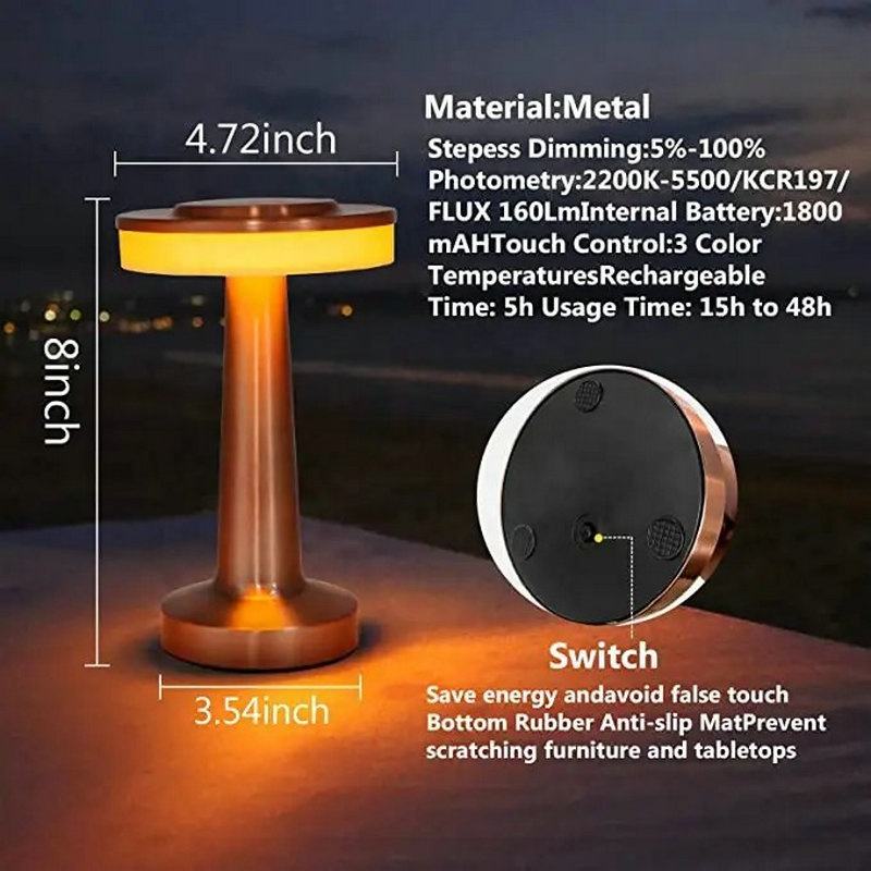 Modern Touch Table Lamp – Metallic Finish