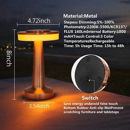 Modern Touch Table Lamp – Metallic Finish