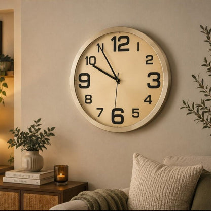 Neutral Tone Decorative Wall Clock