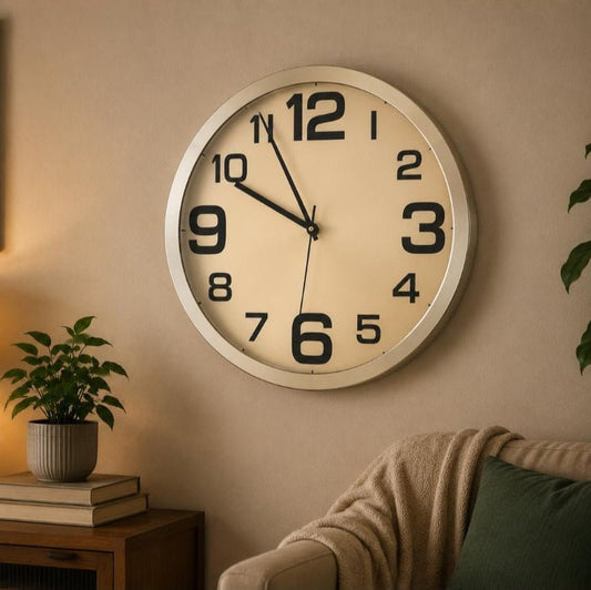 Neutral Tone Decorative Wall Clock
