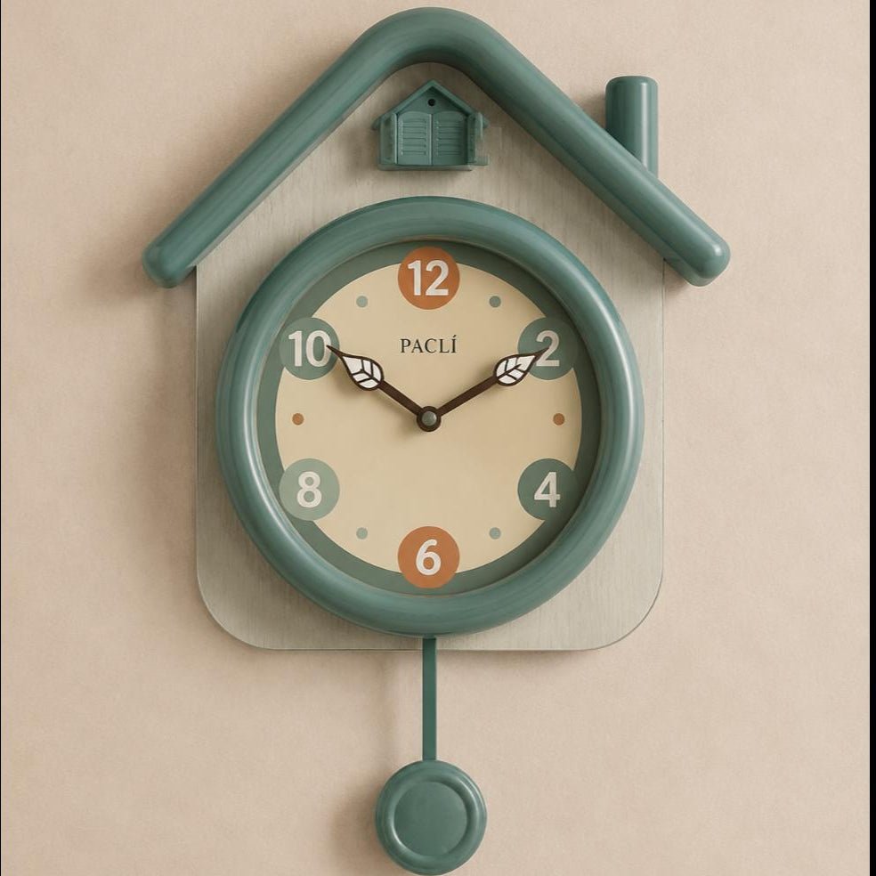 Playful House-Shaped Wall Clock