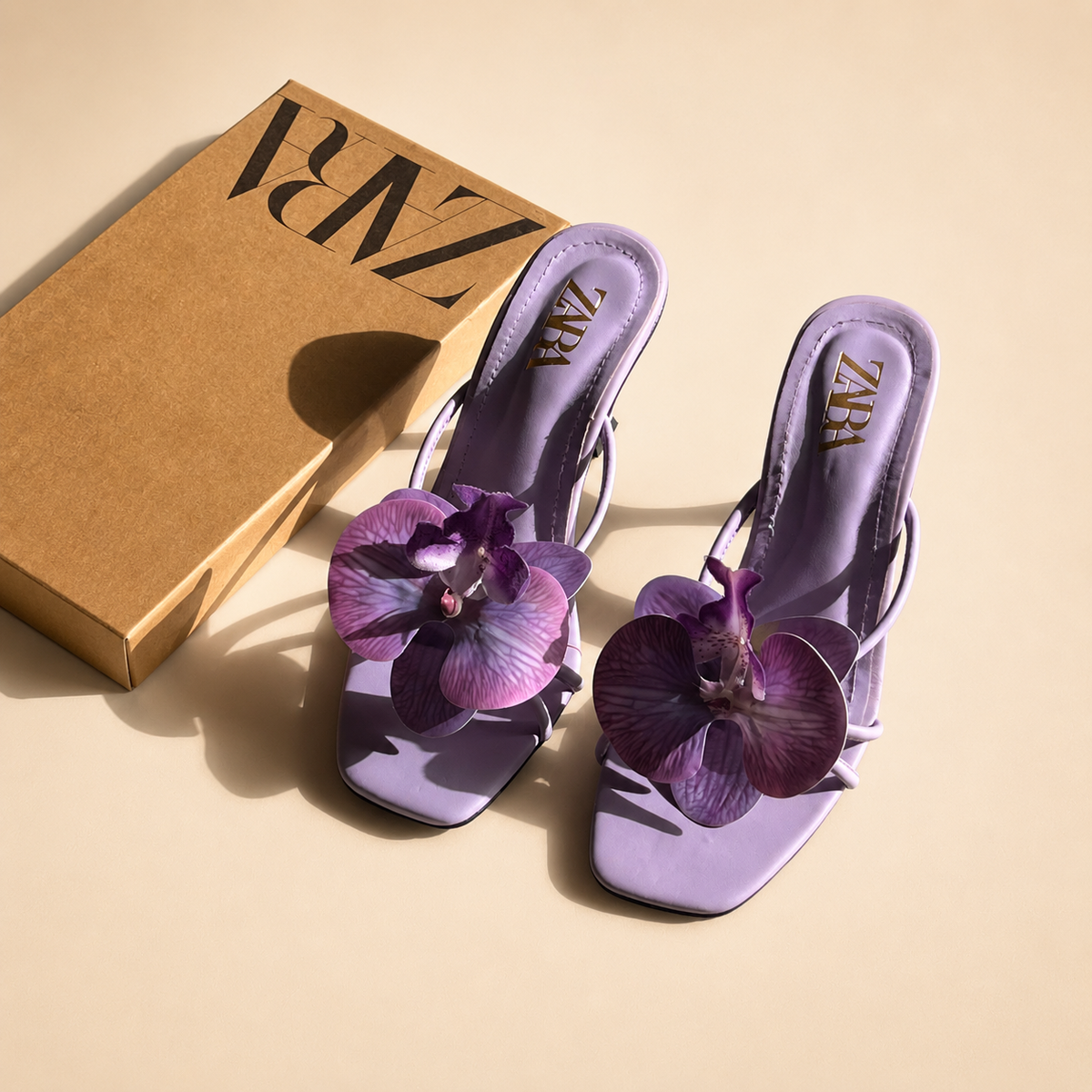 Zara Floral Heels- Box Packing
