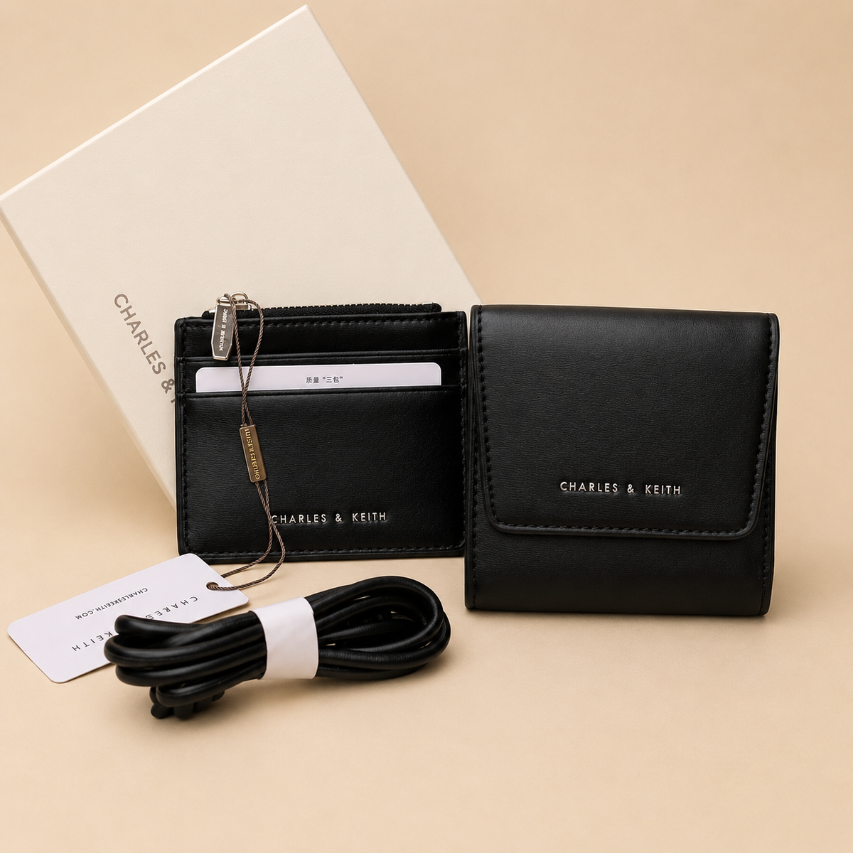 Charles & Keith Mini Wallet and Crossbody Set- Box Packing