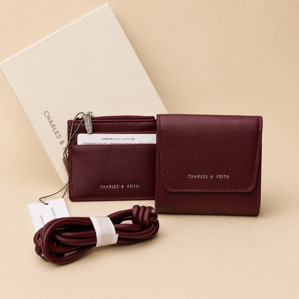 Charles & Keith Mini Wallet and Crossbody Set- Box Packing