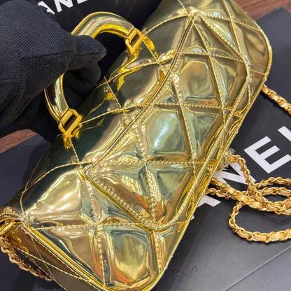 Chanel 2025 Large Patent Top Handle Bag- Box Packing