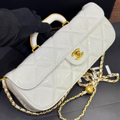 Chanel 2025 Large Patent Top Handle Bag- Box Packing