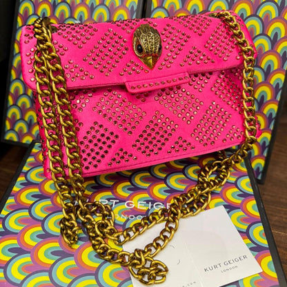 Kurt Geiger London Mini Crystal Kensington Bag Box Packing