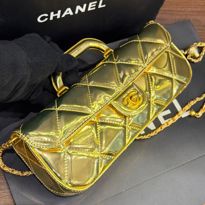 Chanel 2025 Large Patent Top Handle Bag- Box Packing