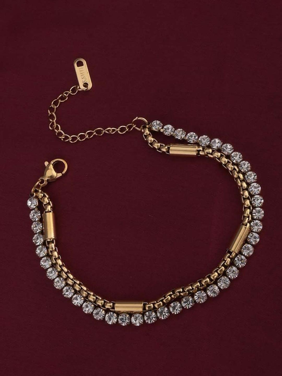 Double row zirconia tennis bracelet