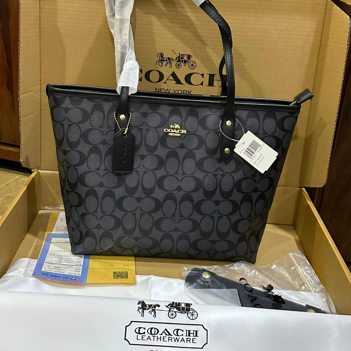 Coach City Tote Bag- Box Packing