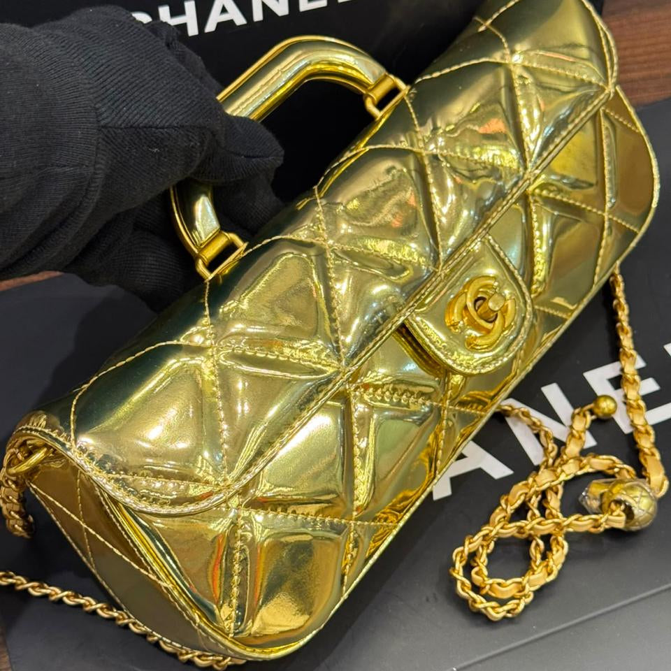 Chanel 2025 Large Patent Top Handle Bag- Box Packing