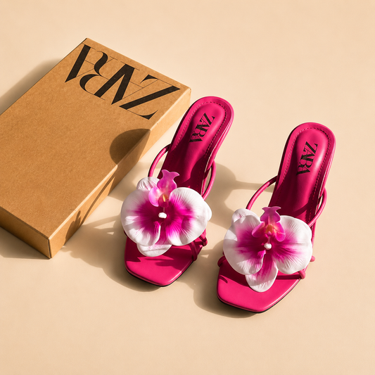 Zara Floral Heels- Box Packing