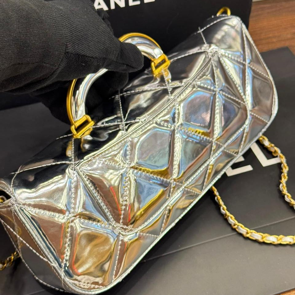 Chanel 2025 Large Patent Top Handle Bag- Box Packing