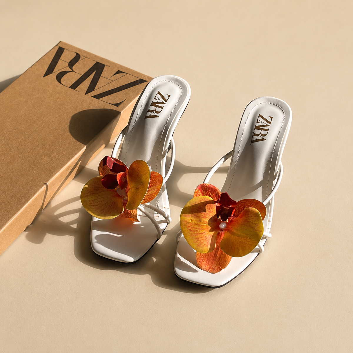Zara Floral Heels- Box Packing