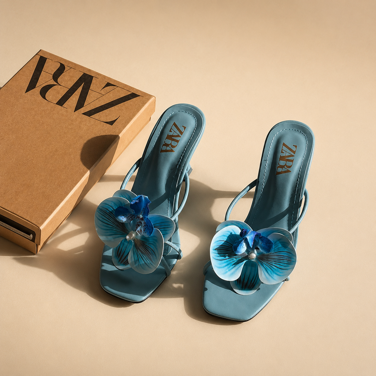 Zara Floral Heels- Box Packing