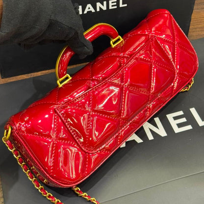 Chanel 2025 Large Patent Top Handle Bag- Box Packing
