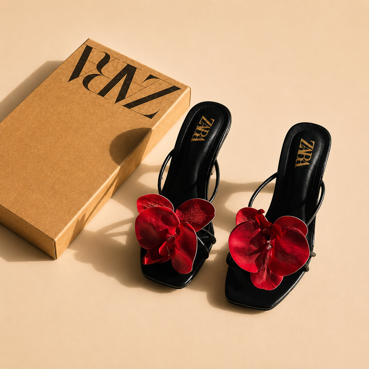 Zara Floral Heels- Box Packing