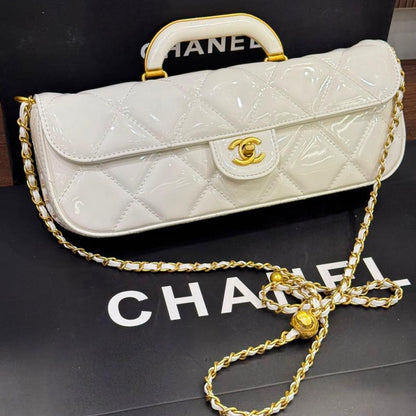 Chanel 2025 Large Patent Top Handle Bag- Box Packing